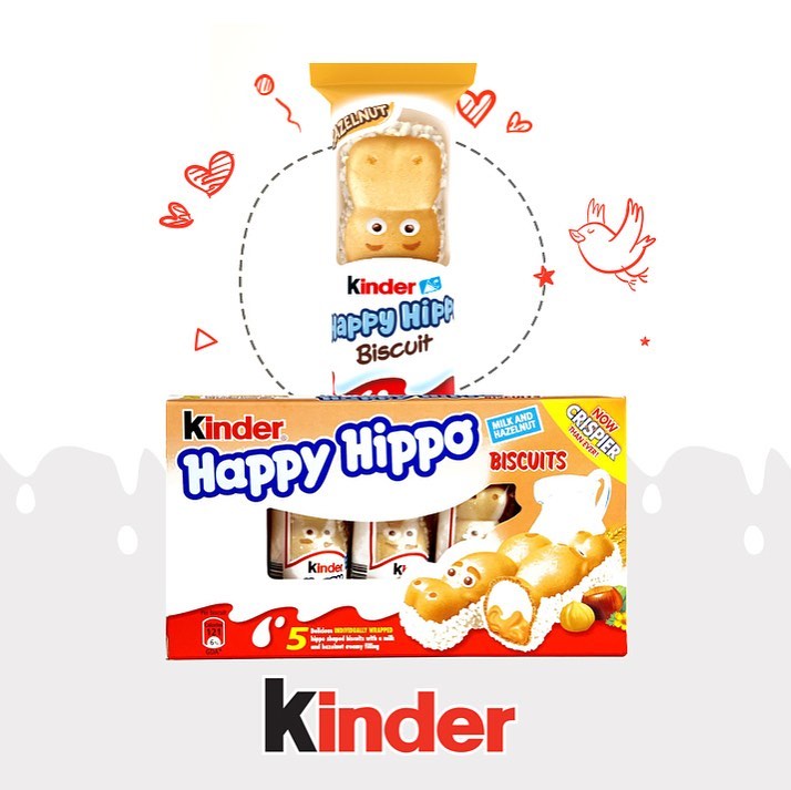 بیسکویت شکلات کیندر هپی هیپو اسب آبی KINDER Happy Hippo ۵ عددی